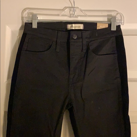 Madewell MidRise Skinny w/ Velvet Tuxedo Stripe - Picture 2 of 5